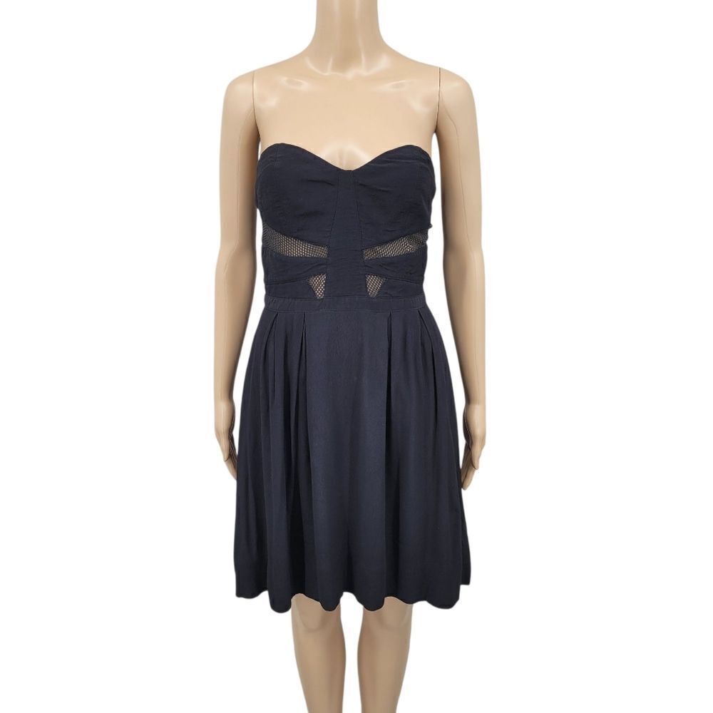 OOAK Sample Dress Black Strapless Dress Silk Lining Whimsigoth